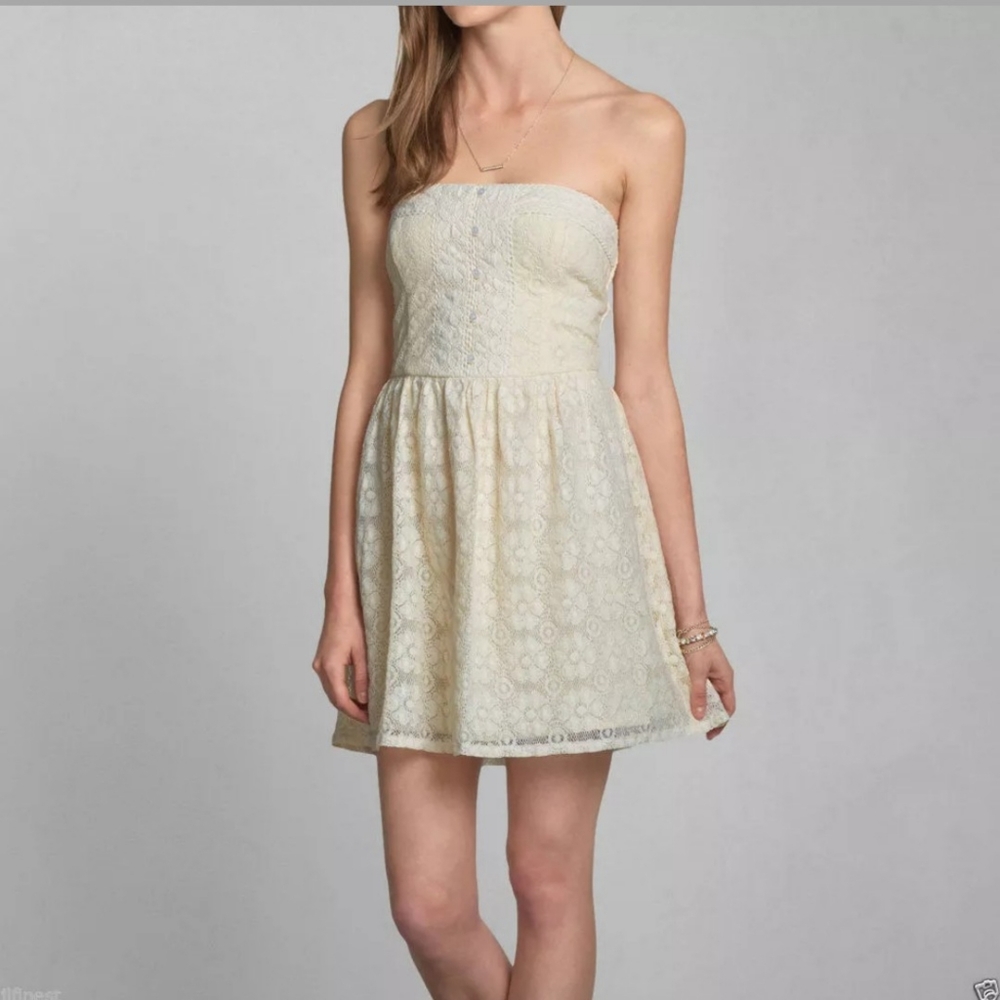 Abercrombie & Fitch Tessa Strapless Lace Dress XS